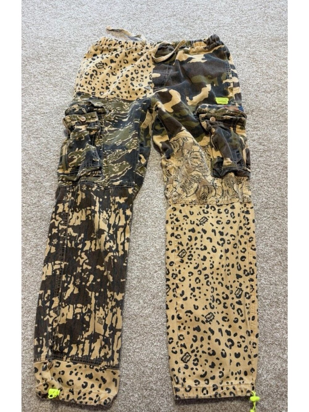 Ice Cream Icecream Jenga Cargo Camo Patchwork Pants 2022 Men’s Size Large